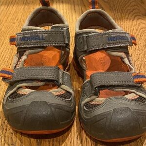 Merrell Hydro Rapid Kids' Gray and Orange Sandals